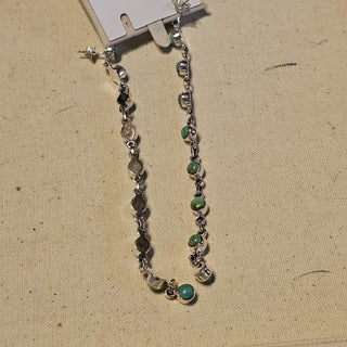.925 kingman turquoise 18 stone dangle earrings|89656