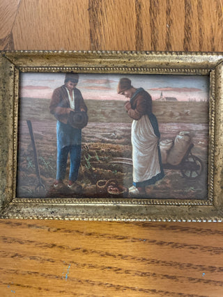 1857 print Farmers Praying in the field 4x6 RCD|62773