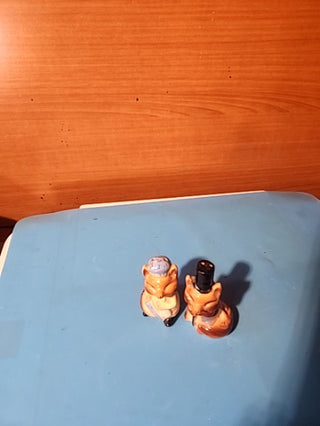 1950 anthropomorphic fox salt and pepper shakers