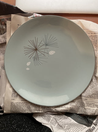 Vintage Franciscan Silver Pine Plates Set/4 RCD|43786