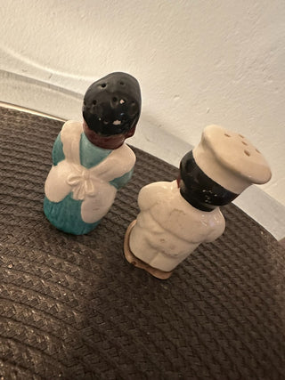 Salt & Pepper 1940's Black Americana Mammy & Moses|109673