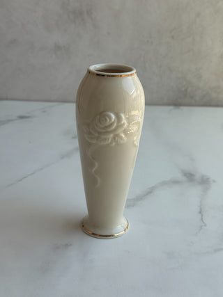 Lenox Rose Blossom Bud Vase Ivory and Gold - Small|96443