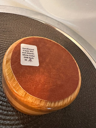 Hand Turned Bowl each A  Atlantic White Cedar and Elm MTS|63849