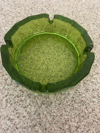 VTG green Blenko art glass w/ pebbled texture