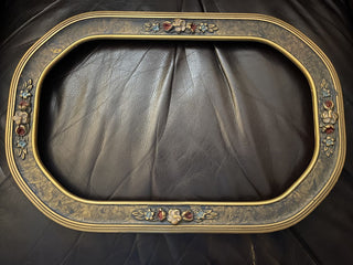 18"x12" Antique Oval Frame w/ Flowers, No Glass--SP MTS