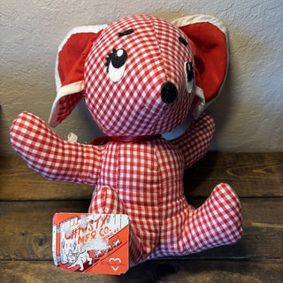 Vtg Christy Cutie Red Gingham Stuffed Toy MTS