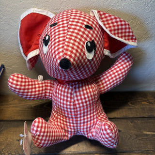 Vtg Christy Cutie Red Gingham Stuffed Toy MTS