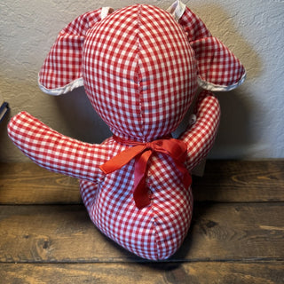 Vtg Christy Cutie Red Gingham Stuffed Toy MTS