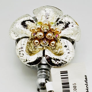 Silver Bling Retractable Badge Holder Belt Clip|76231