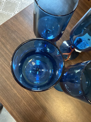 MC Marine Blue Wine Glasses (set of 4)