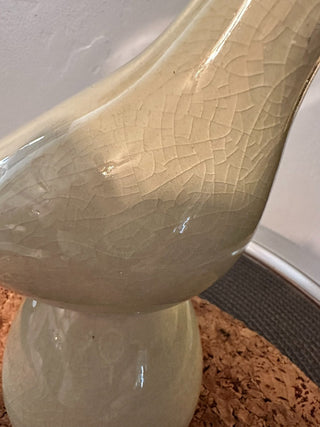 Bird Pedestal Soft Green Crackle MTS