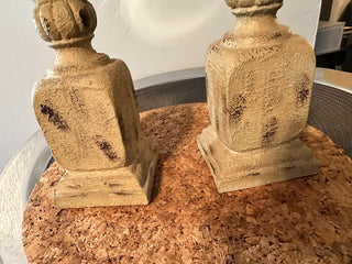 Bird SET (2) Pedestal Textured Resin. MTS