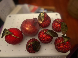 MJ94-Red beaded decorative fruit  MTS