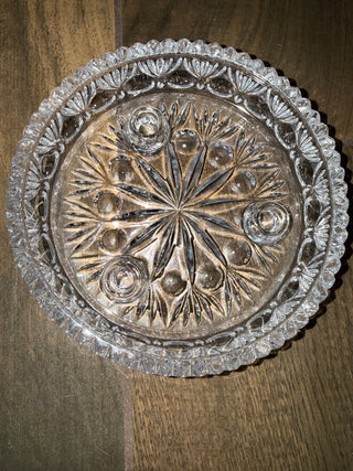 Princess House 24% lead crystal 3-lite taper candle holder.  Its designed to hold three taper candles. RCD