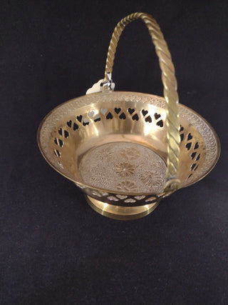 Vintage swing handle brass basket RCD|62843
