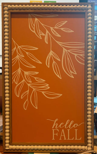 Framed "Welcome Fall" sign.wall decor 10" x 16"