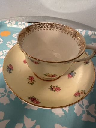 VTG Teacup/Saucer Coclough Yellow MTS|120030