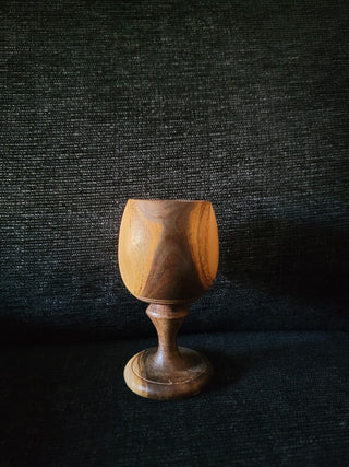 Handcarved wood goblet RCD