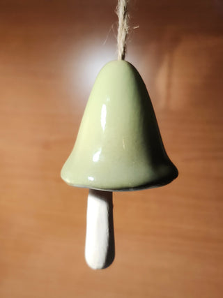Ceramic green top chime mushroom RCD|145924