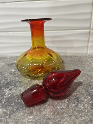 Stunning MCM Amberina Handblown Decanter RSV|66501
