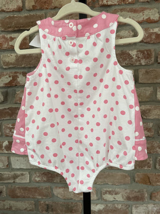 First Impressions Pink Polka Dot Onesie/Dress Sz 18M 00330625 RSV|85692