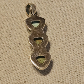 .925.3 stone heart Sonoran gold turquoise pendant|90739