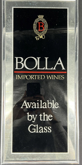 Vintage Bolla Imported Wines "Available by the Glass" Man Cave  Mirror #47 VV MTS