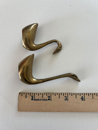 Vintage brass small swans set of 2, RSV|77934