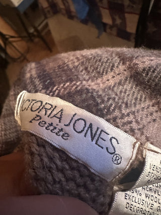 Victoria Jones Womens Sweater Vest Petite Large Black Snowman #63 VV MTS|130862