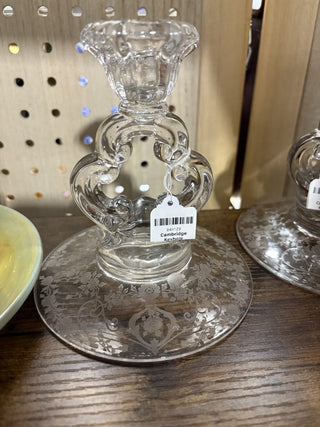 Cambridge Keyhole Candlestick w/ Chantilly Lace Pattern - RSV