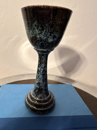 Pottery Chalice Blue 8" MTS|128351