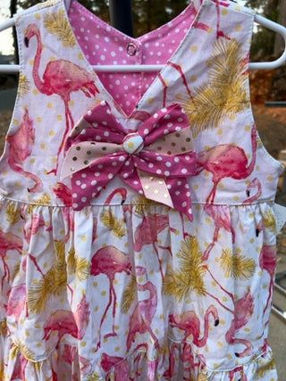 NWT Thornkat Kid Designs size 5 pink flamingo dress