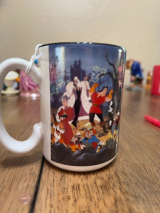 Vintage 1996 Walt Disney World Villains Ceramic Coffee Mug Cup 16 oz HTF RARE