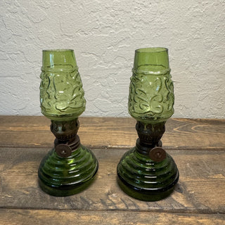 Vintage Avocado Green Mini Oil Lamp RCD|130324