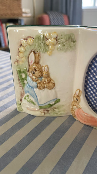 BP VTG SCHMID Beatrix Potter “The Tale of Benjamin Bunny” Book Picture Frame 1992|85634