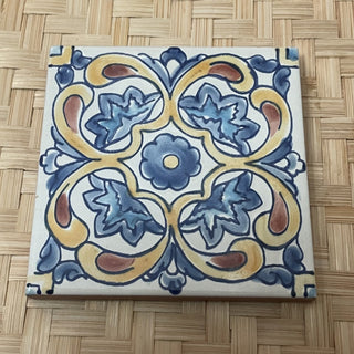 White Blue Mediterranean Ceramic Tile RSV