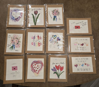 V-Day Cards - Blank Postcard/Env RCD