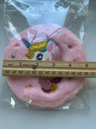 Kids Pink Plush Unicorn Shaped Crossbody Bag-RSV