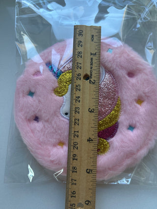 Kids Pink Plush Unicorn Shaped Crossbody Bag-RSV