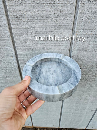 Vintage MCM Italian Gray Marble Ashtray RSV|81701
