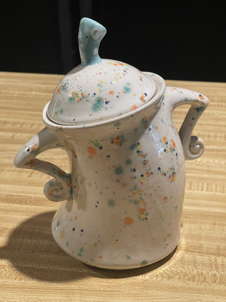 7.5" Mayco Ceramic Sassy Canister, Speckled--SP