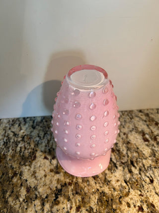 Pink Hobnail Vase     MTS