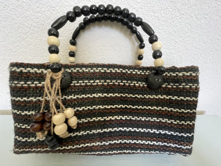 Black Handcrafted Purse w/ Beads MTS|84857