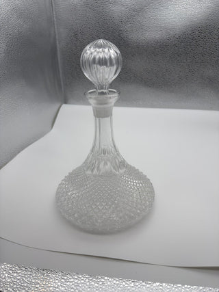 Vintage Pressed Glass Decanter w/ original Stopper #47 VV MTS