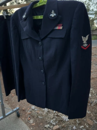 3 Piece vintage U.S. Navy WAVES (Women Accepted for Volunteer Emergency Service) service dress blue uniform