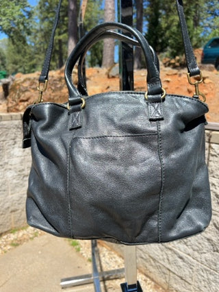 black American Leather Co. Carrie Dome Satchel with a crossbody strap