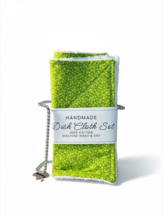 Dishcloth - Green print