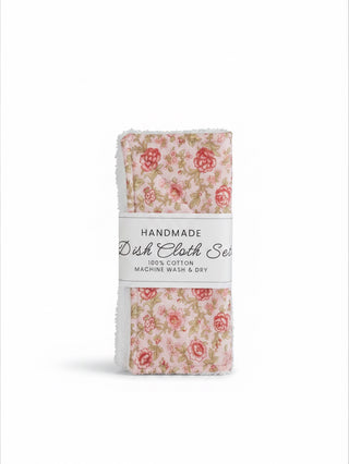 Dishcloth - Pink Floral