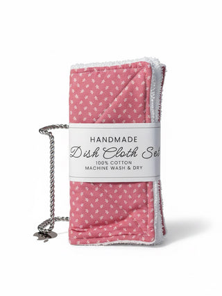 Dishcloth - Pink & White