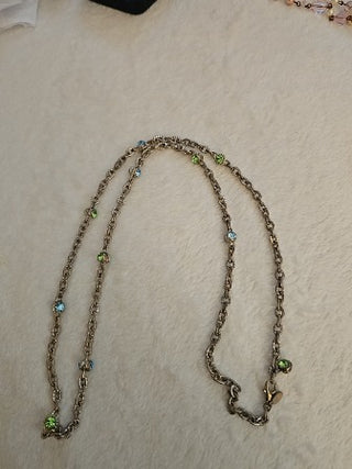 Chain Link & Gem Necklace